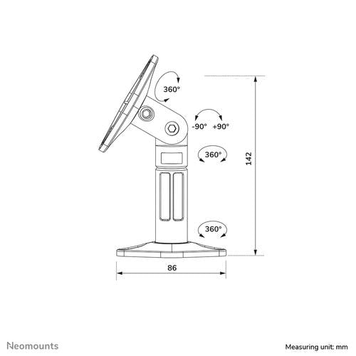 Neomounts SPEAKER-W100 schwarze Lautsprecher-Wand- und Deckenhalterung