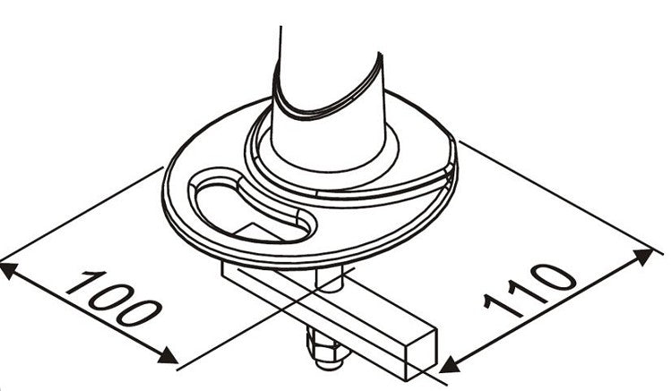 NewStar-Montageplatte für Schreibtisch-Transit FPMA-D940GROMMET