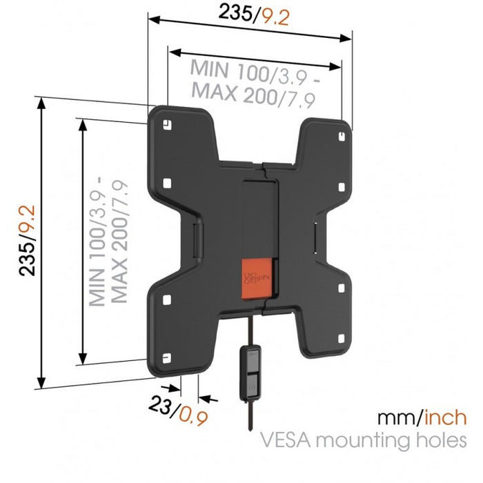 Vogels WALL 2105 vaste tv muurbeugel tot 37 inch