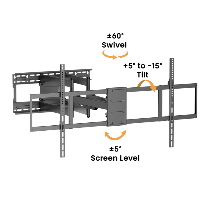 Ultra Heavy-Duty TV Wandhalterung bis 140 Zoll | Full Motion | 125 kg | VESA 1200x900