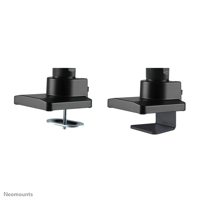 NM-D775BLACKPLUS ist eine gasunterstützte Tischhalterung für gebogene Monitore bis zu 49 Zoll (124 cm) – Schwarz
