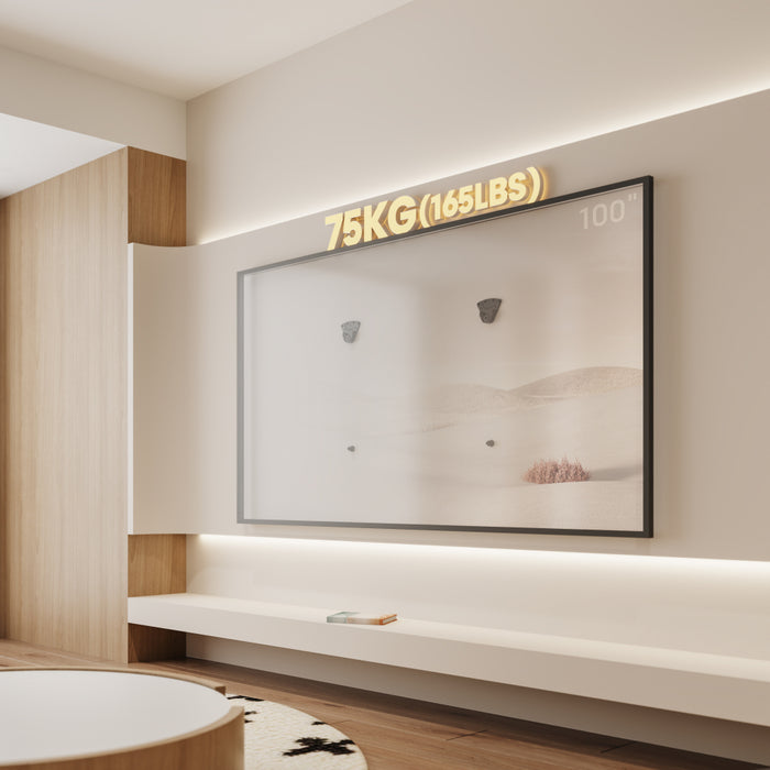 Wolff Mount – Abnehmbare TV-Wandhalterung für den Außenbereich und Gipswände | 32-75 Zoll | 75 kg | Non-VESA