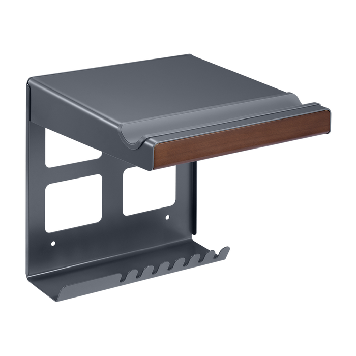 Wolff Mount Metall-Rennrad-Wandhalterung mit Ablagefach, Farbe Schwarz