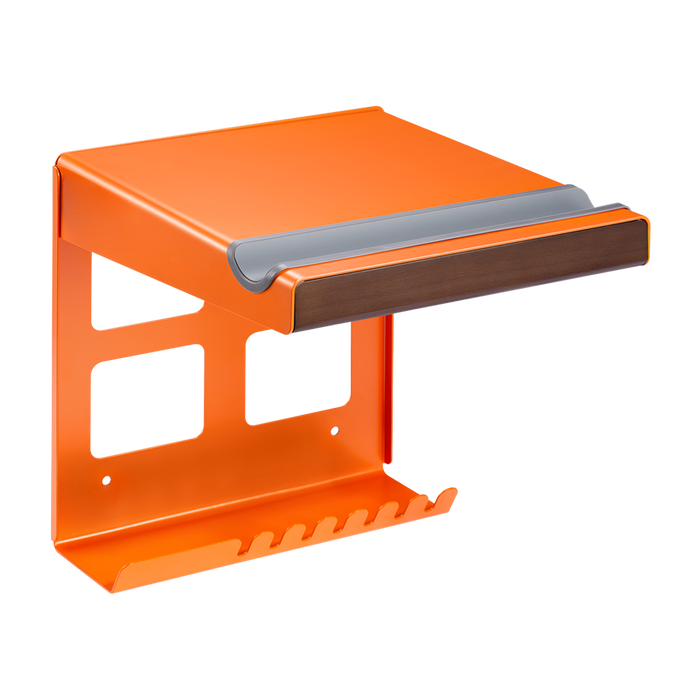 Wolff Mount Metall-Rennrad-Wandhalterung mit Ablagefach, Farbe Schwarz