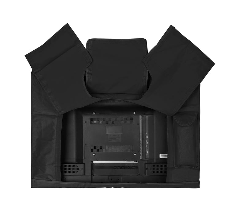 Outdoor TV-Schutzhülle | 50" - 52" | Hochwertiges Oxford-Gewebe | Separates Fach für Fernbedienung | Schwarz