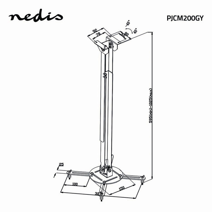 Neigbare TV-Wandhalterung | 23 - 55" | Max. 35 kg | Neigungswinkel 20°