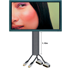 Kabelkanal TV Aluminium schwarz 5cm breit